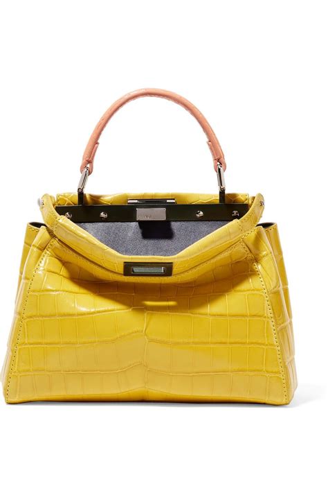 fendi peekaboo mini crocodile